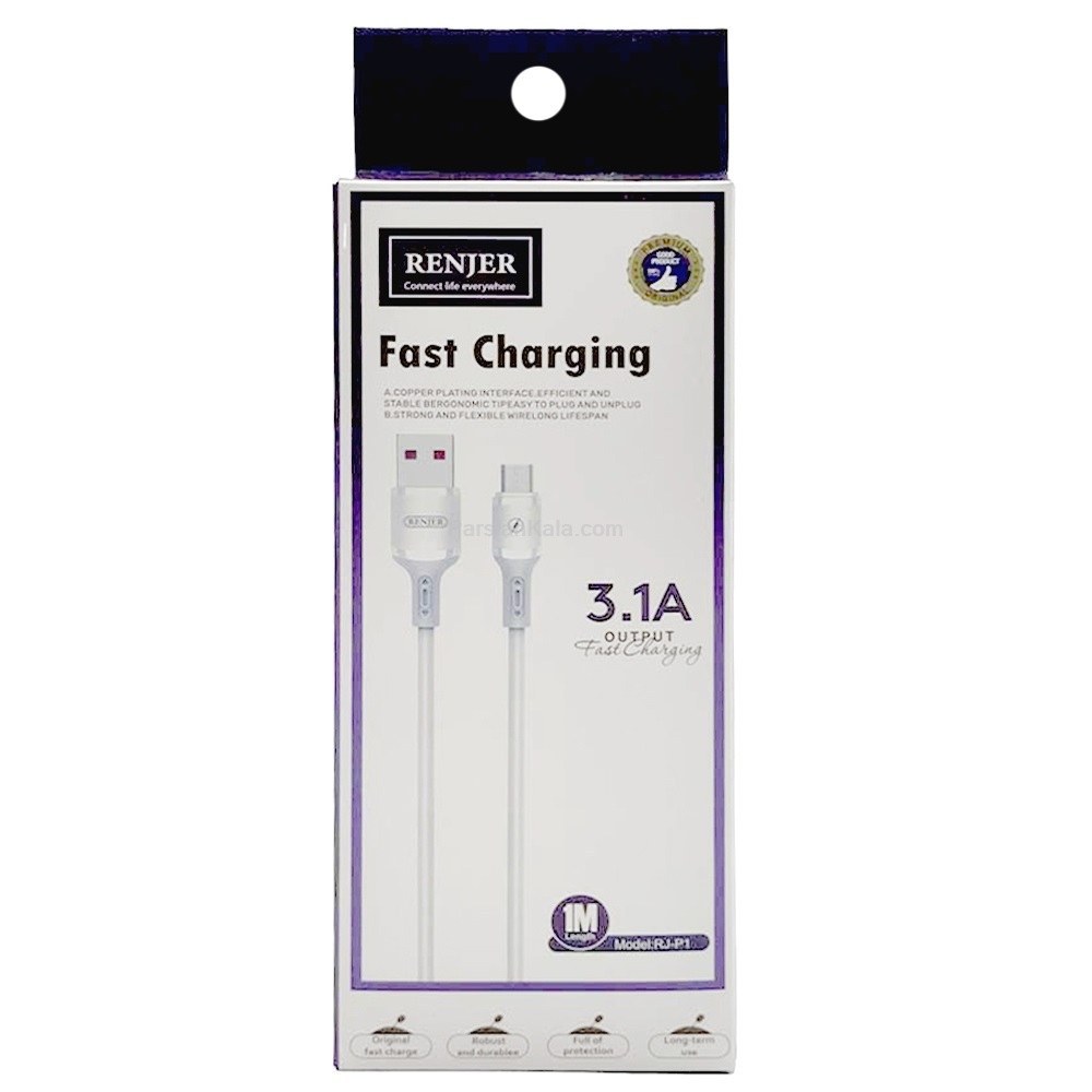 کابل USB به microUSB رنجر مدل RJ-P1 طول 1 متر