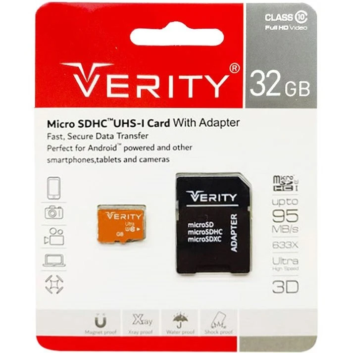 کارت حافظه microSDHC وریتی مدل Ultra کلاس 10 ظرفیت 32 گیگابایت به همراه اداپتور SD